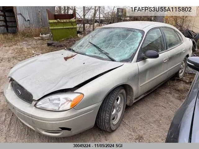 2005 Ford Taurus Se VIN: 1FAFP53U55A115802 Lot: 30049224