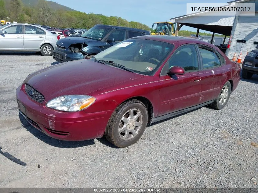 2005 Ford Taurus Sel VIN: 1FAFP56U05A307317 Lot: 39261289