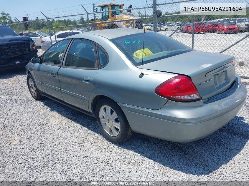 2005 Ford Taurus Sel VIN: 1FAFP56U95A291604 Lot: 39634958