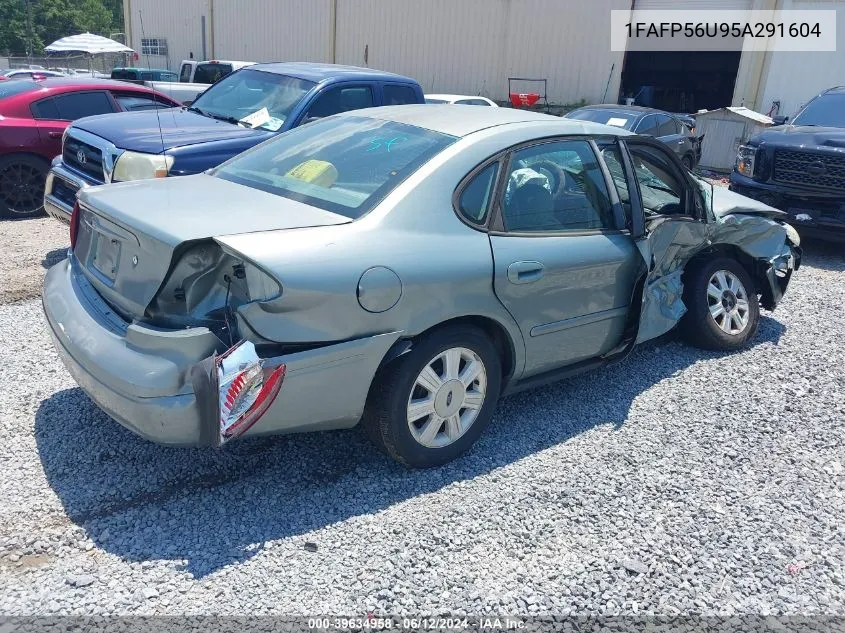 2005 Ford Taurus Sel VIN: 1FAFP56U95A291604 Lot: 39634958