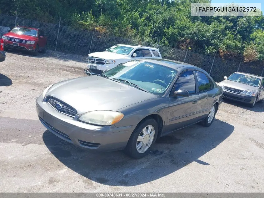 2005 Ford Taurus Sel VIN: 1FAFP56U15A152972 Lot: 39743631