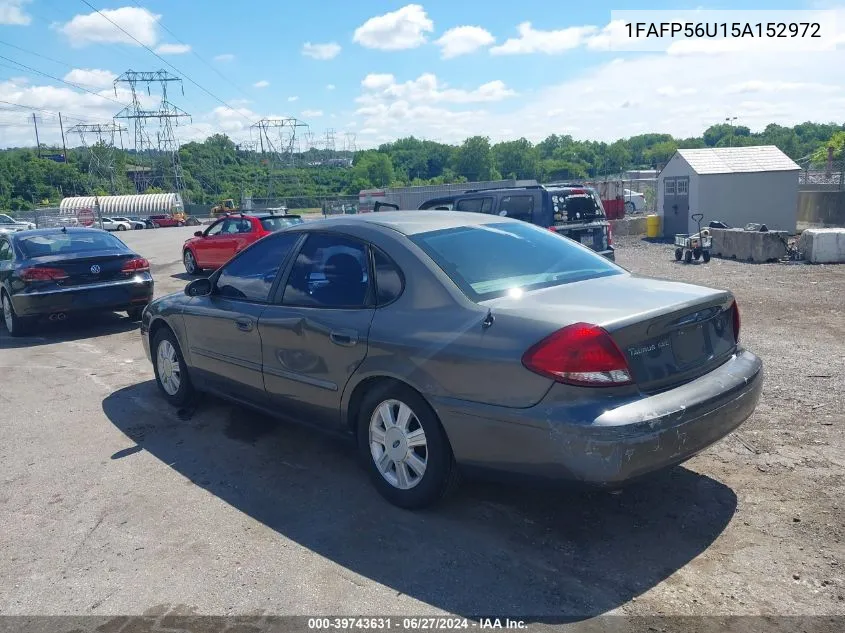 2005 Ford Taurus Sel VIN: 1FAFP56U15A152972 Lot: 39743631