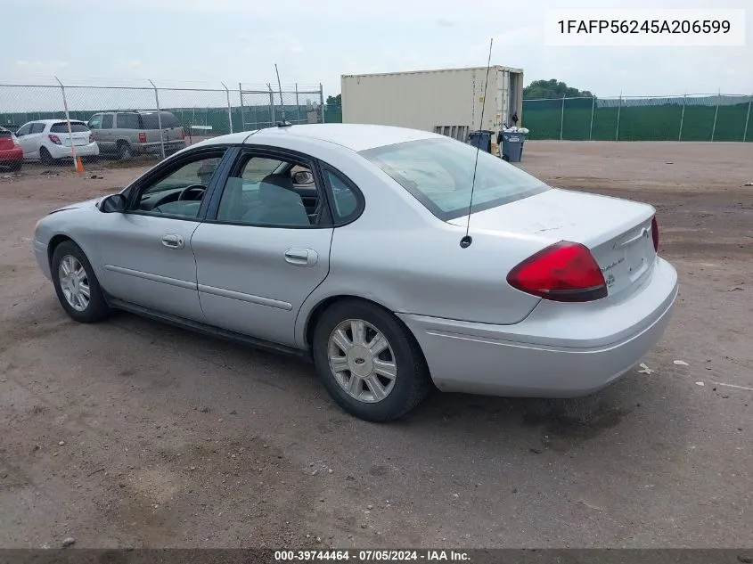 2005 Ford Taurus Sel VIN: 1FAFP56245A206599 Lot: 39744464