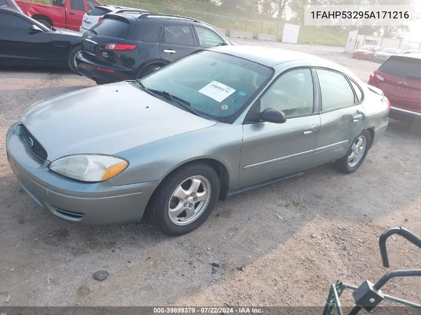 2005 Ford Taurus Se VIN: 1FAHP53295A171216 Lot: 39899379