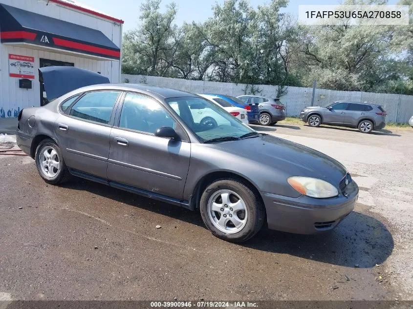 2005 Ford Taurus Se VIN: 1FAFP53U65A270858 Lot: 39900946