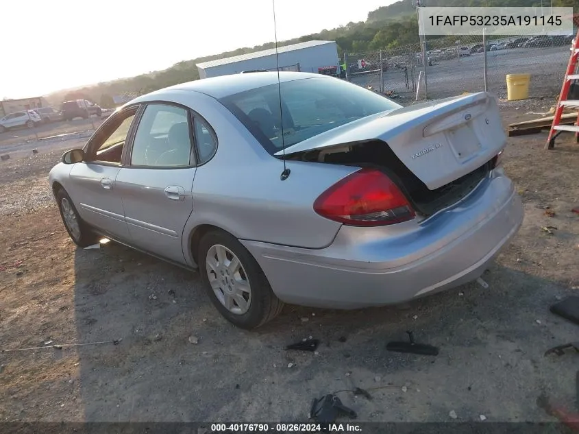 2005 Ford Taurus Se VIN: 1FAFP53235A191145 Lot: 40176790