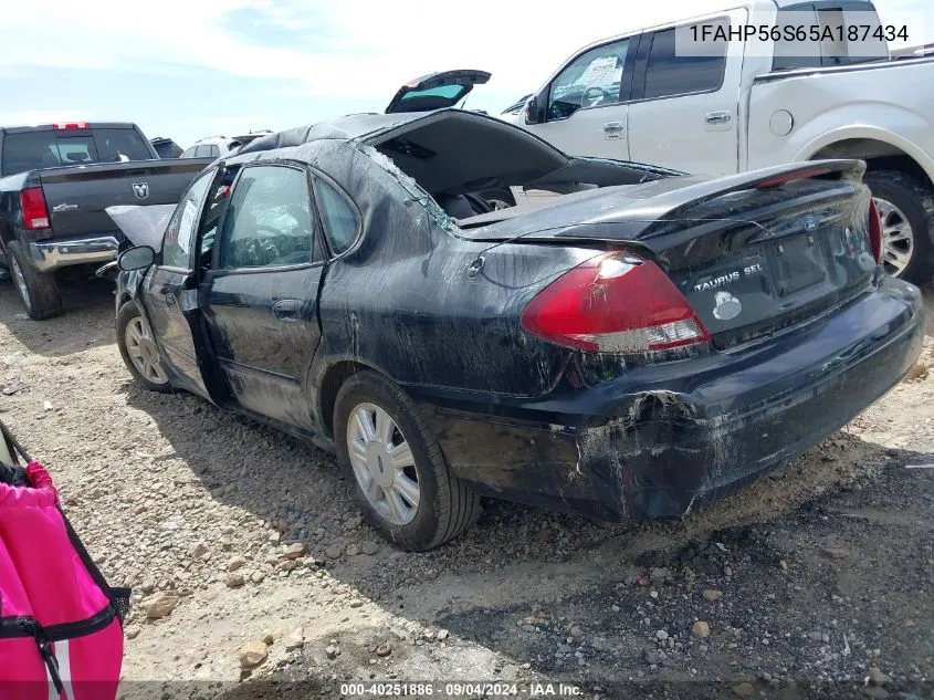 2005 Ford Taurus Sel VIN: 1FAHP56S65A187434 Lot: 40251886