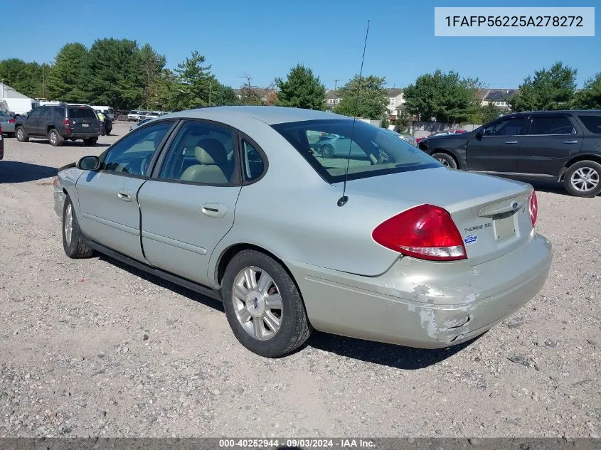 1FAFP56225A278272 2005 Ford Taurus Sel