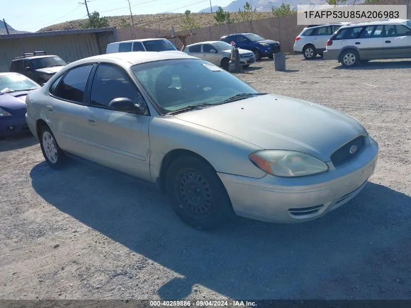 2005 Ford Taurus Se VIN: 1FAFP53U85A206983 Lot: 40259886