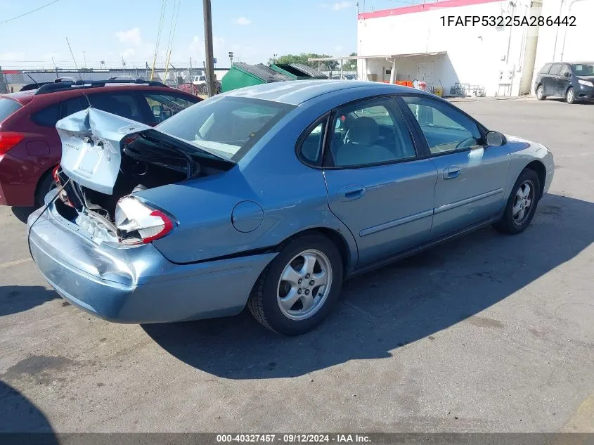 2005 Ford Taurus Se VIN: 1FAFP53225A286442 Lot: 40327457