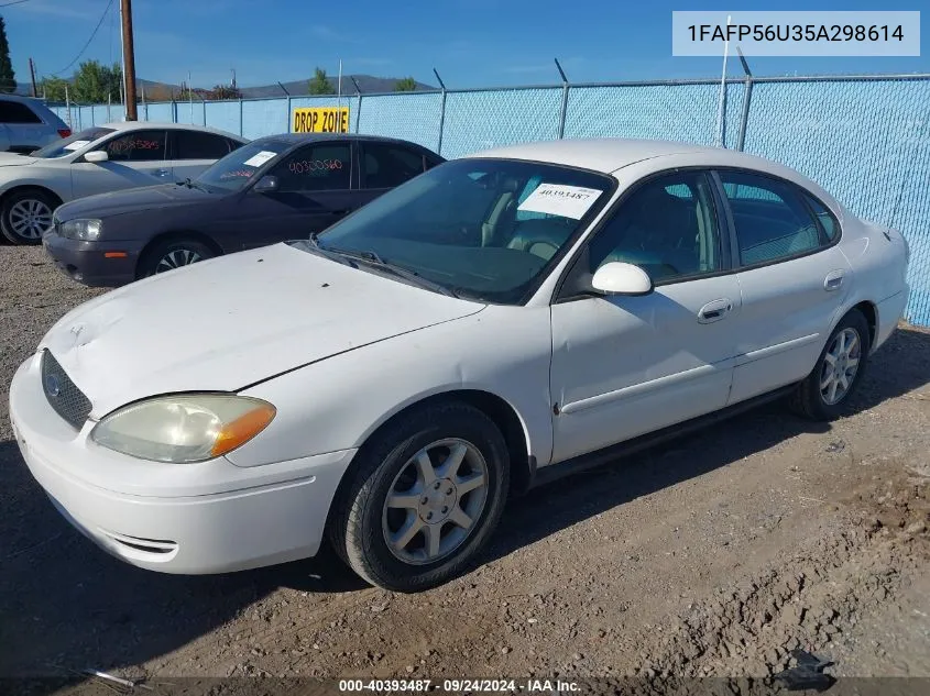 2005 Ford Taurus Sel VIN: 1FAFP56U35A298614 Lot: 40393487