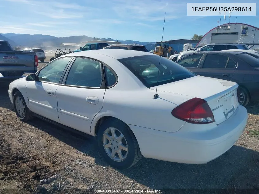 2005 Ford Taurus Sel VIN: 1FAFP56U35A298614 Lot: 40393487