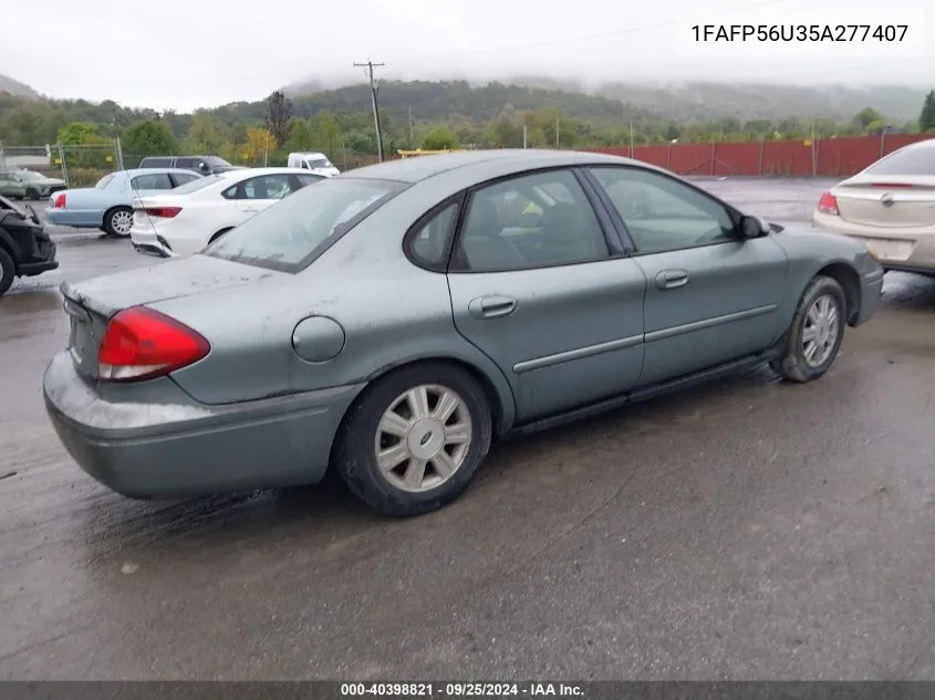 2005 Ford Taurus Sel VIN: 1FAFP56U35A277407 Lot: 40398821