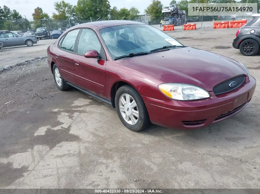 2005 Ford Taurus Sel VIN: 1FAFP56U75A154970 Lot: 40422330