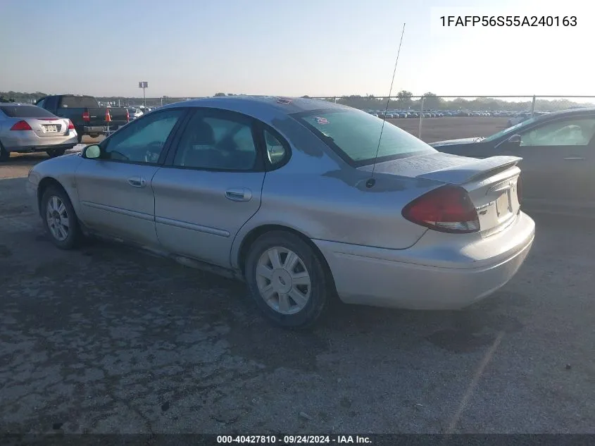 1FAFP56S55A240163 2005 Ford Taurus Sel