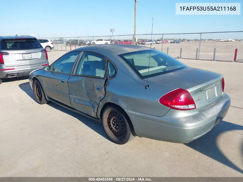 2005 Ford Taurus Se VIN: 1FAFP53U55A211168 Lot: 40453358