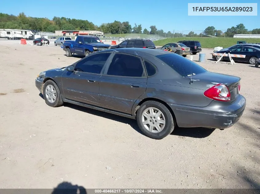 2005 Ford Taurus Se VIN: 1FAFP53U65A289023 Lot: 40466217