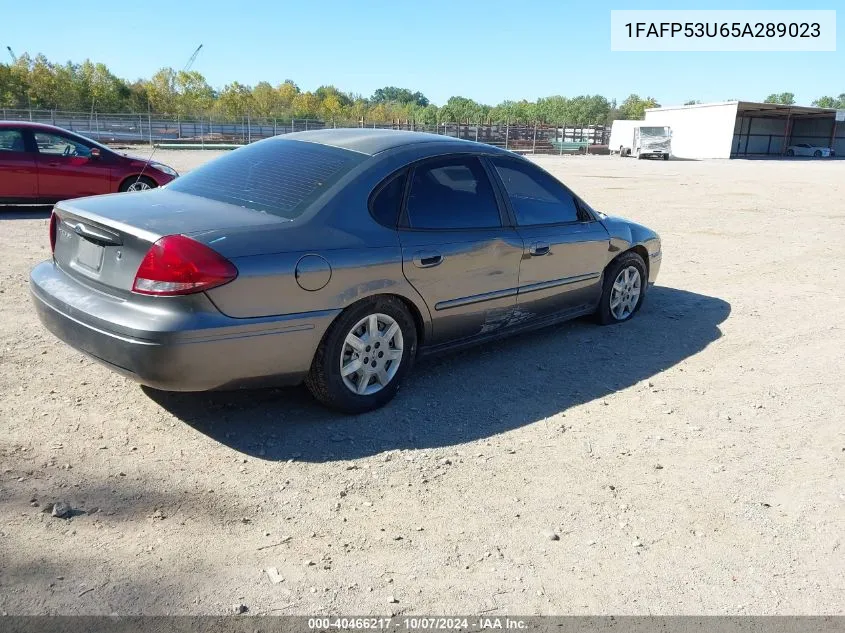 2005 Ford Taurus Se VIN: 1FAFP53U65A289023 Lot: 40466217