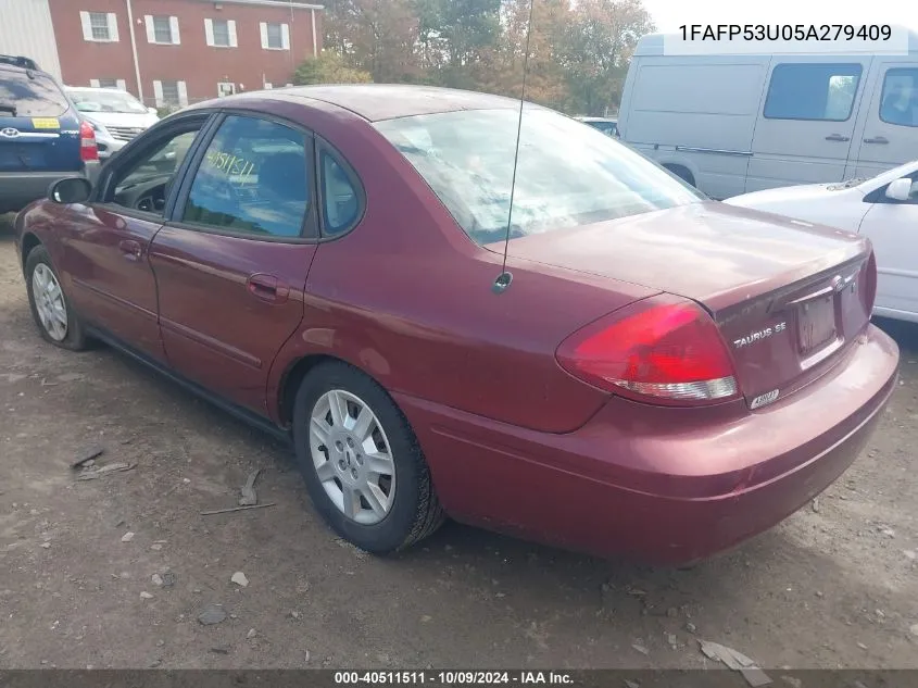 2005 Ford Taurus Se VIN: 1FAFP53U05A279409 Lot: 40511511