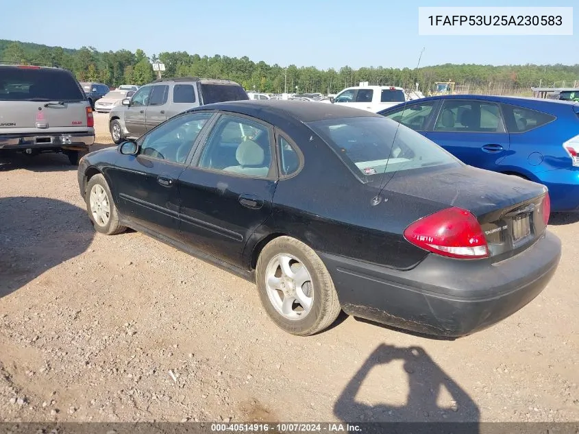 2005 Ford Taurus Se VIN: 1FAFP53U25A230583 Lot: 40514916