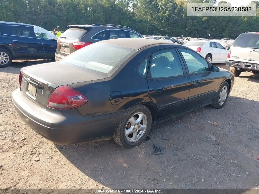 2005 Ford Taurus Se VIN: 1FAFP53U25A230583 Lot: 40514916