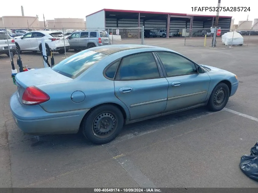 2005 Ford Taurus Se VIN: 1FAFP53275A285724 Lot: 40549174