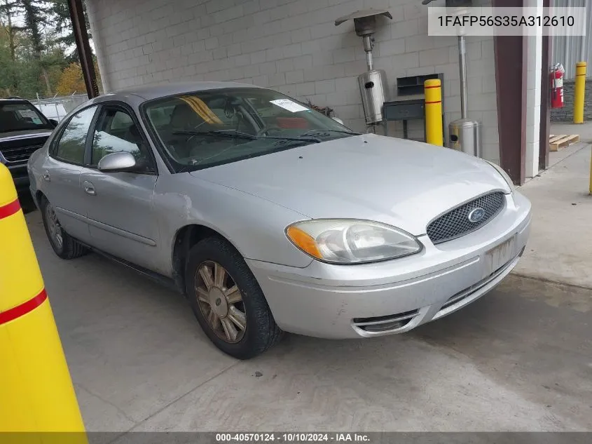 2005 Ford Taurus Sel VIN: 1FAFP56S35A312610 Lot: 40570124