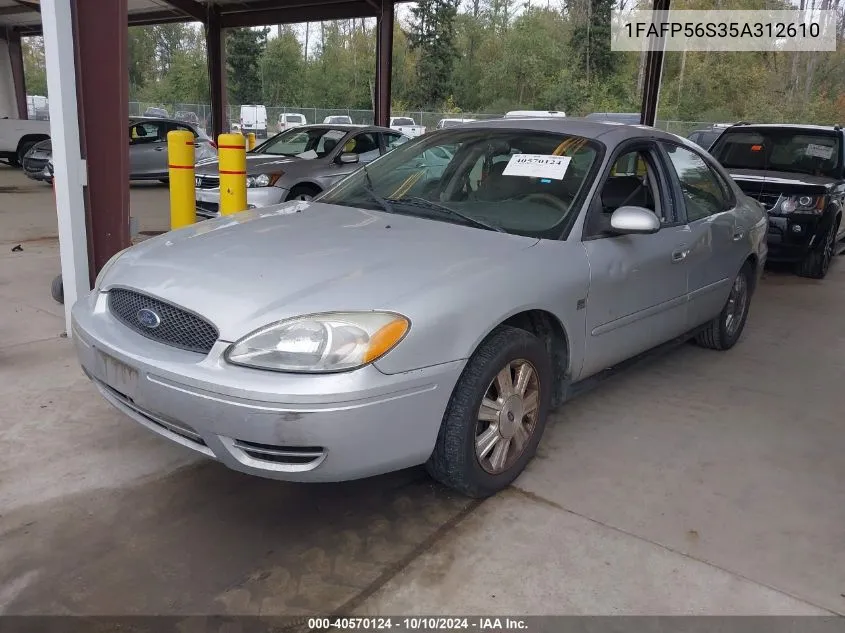 2005 Ford Taurus Sel VIN: 1FAFP56S35A312610 Lot: 40570124