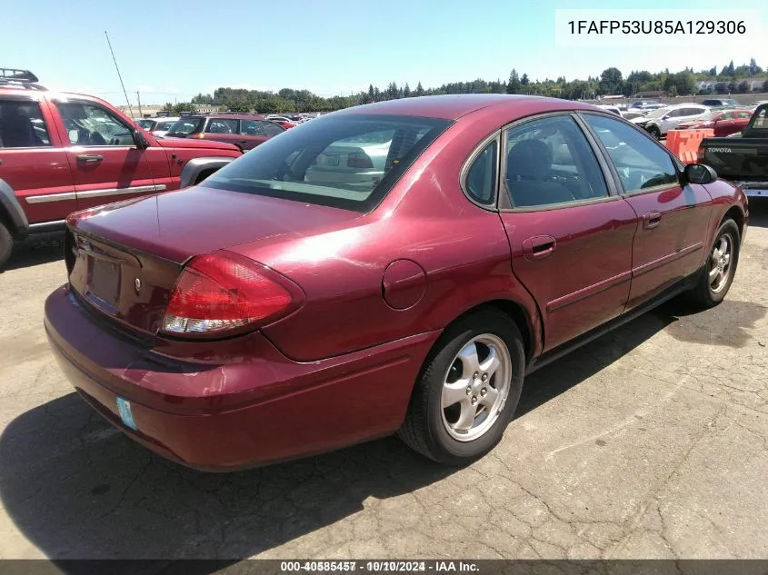 2005 Ford Taurus Se VIN: 1FAFP53U85A129306 Lot: 40585457