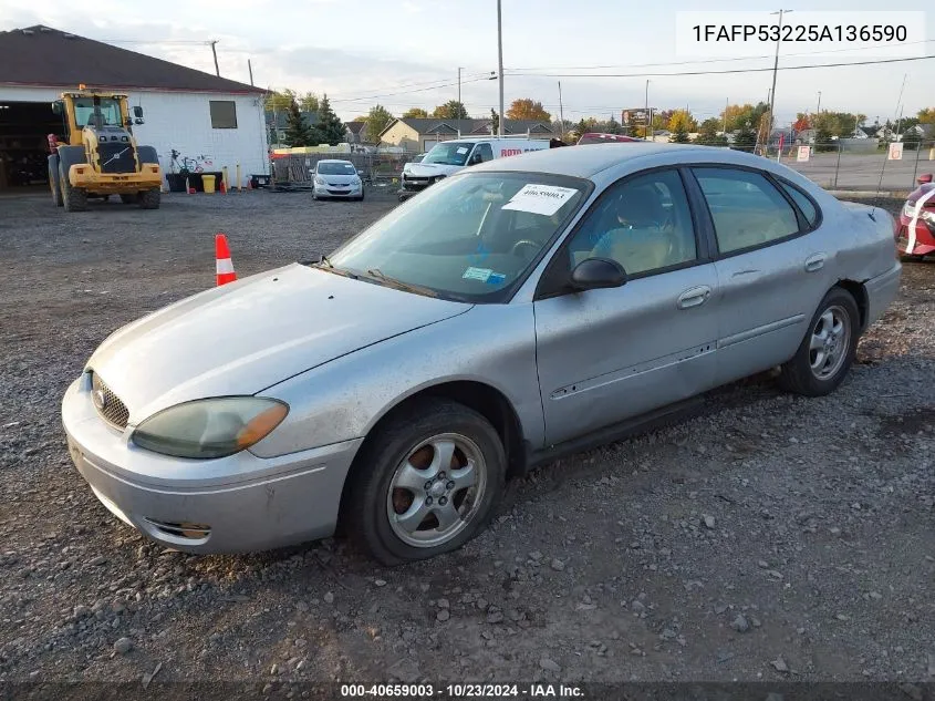 2005 Ford Taurus Se VIN: 1FAFP53225A136590 Lot: 40659003