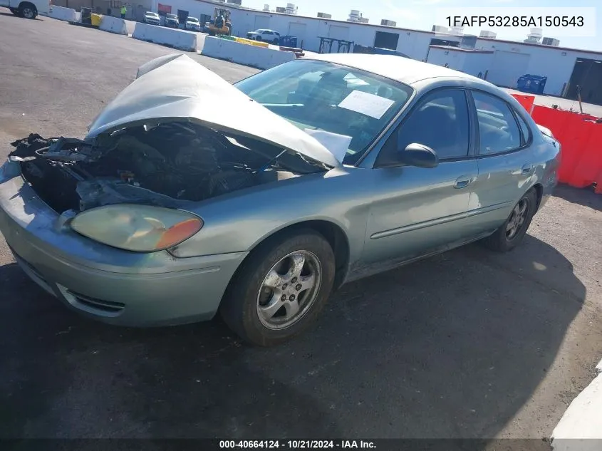 2005 Ford Taurus Se VIN: 1FAFP53285A150543 Lot: 40664124