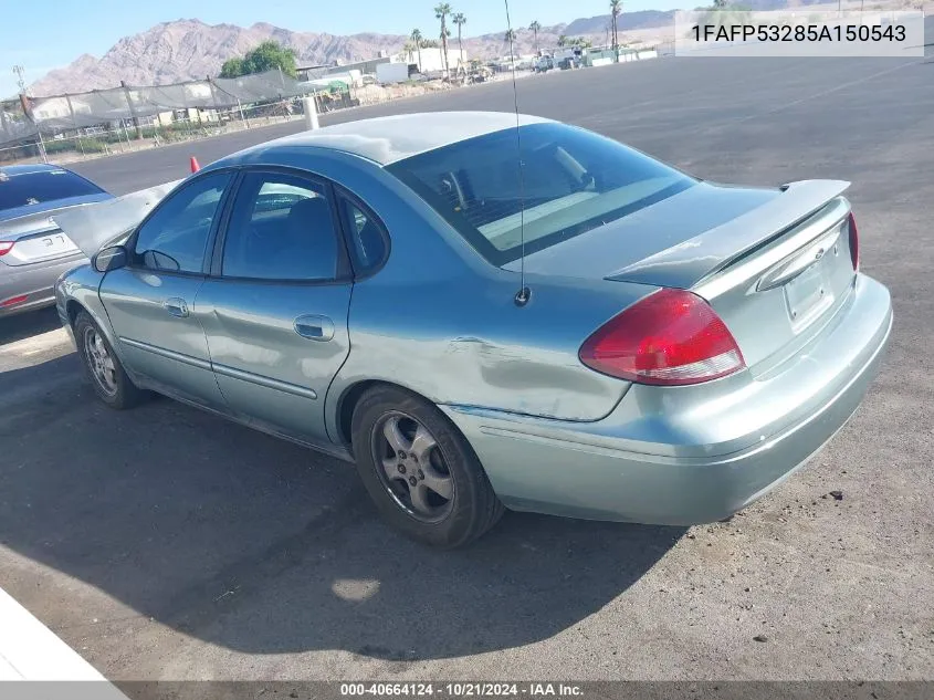 2005 Ford Taurus Se VIN: 1FAFP53285A150543 Lot: 40664124