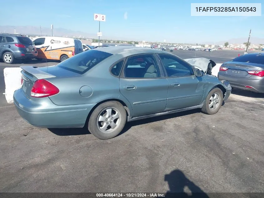 2005 Ford Taurus Se VIN: 1FAFP53285A150543 Lot: 40664124