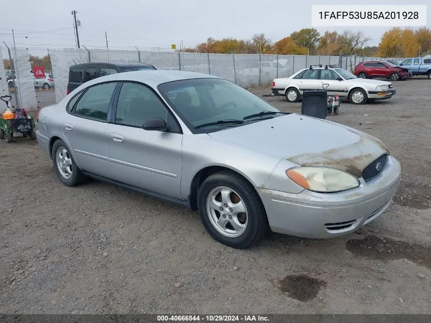 2005 Ford Taurus Se VIN: 1FAFP53U85A201928 Lot: 40666544