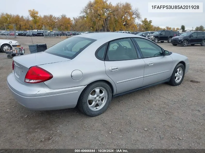 2005 Ford Taurus Se VIN: 1FAFP53U85A201928 Lot: 40666544