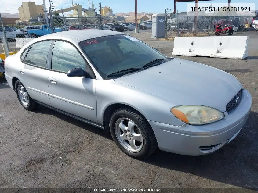 2005 Ford Taurus Se VIN: 1FAFP53U45A281924 Lot: 40694255