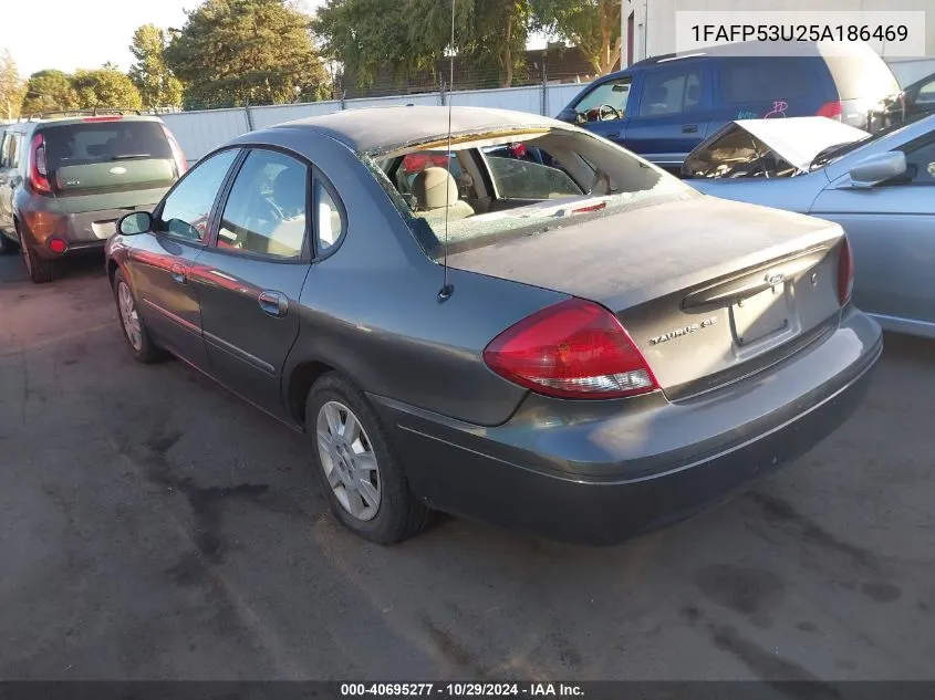 2005 Ford Taurus Se VIN: 1FAFP53U25A186469 Lot: 40695277