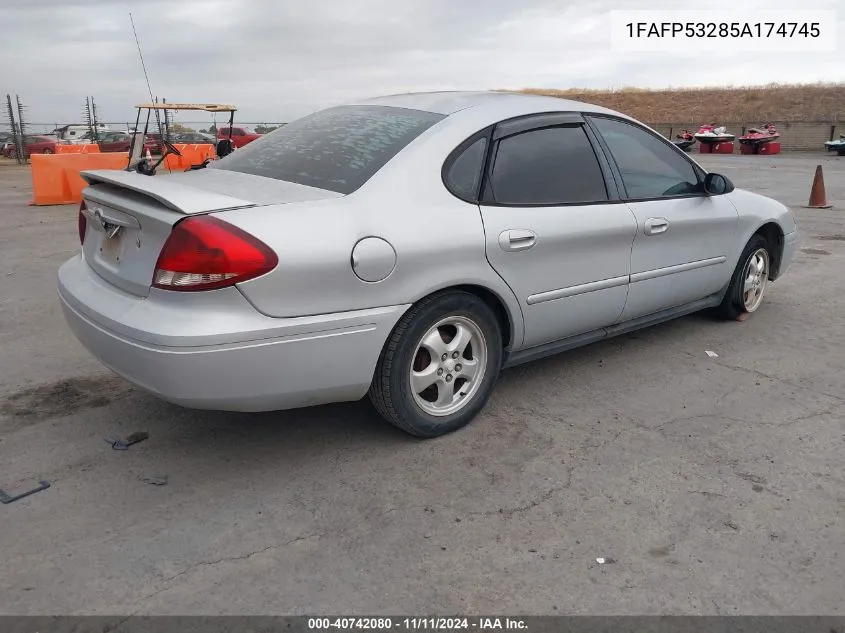 2005 Ford Taurus Se VIN: 1FAFP53285A174745 Lot: 40742080