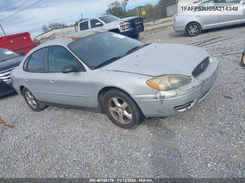 2005 Ford Taurus Se VIN: 1FAFP53U05A214348 Lot: 40746170