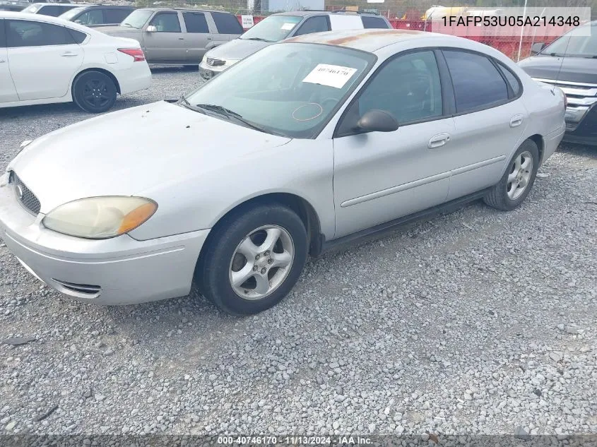 2005 Ford Taurus Se VIN: 1FAFP53U05A214348 Lot: 40746170