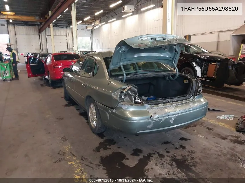 2005 Ford Taurus Sel VIN: 1FAFP56U65A298820 Lot: 40752613