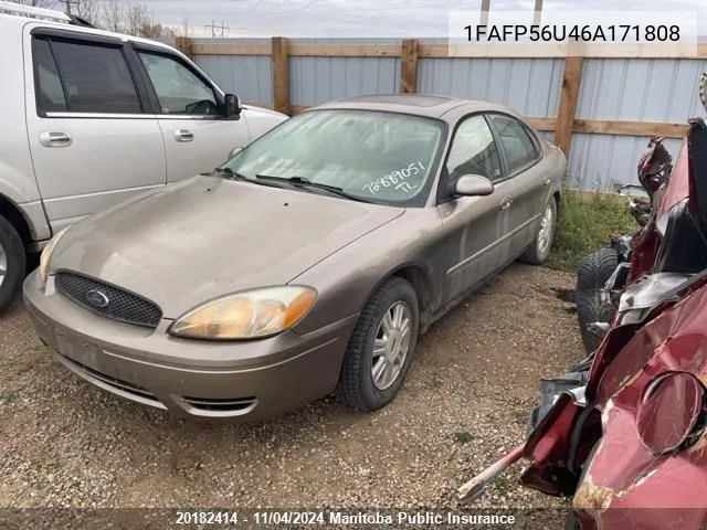 2006 Ford Taurus Sel VIN: 1FAFP56U46A171808 Lot: 20182414