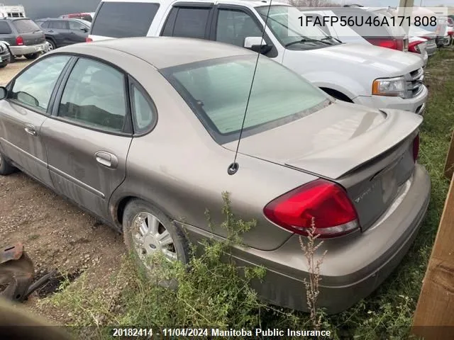 2006 Ford Taurus Sel VIN: 1FAFP56U46A171808 Lot: 20182414