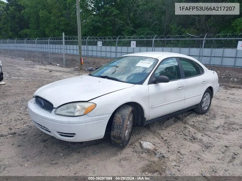 1FAFP53U66A217207 2006 Ford Taurus Se