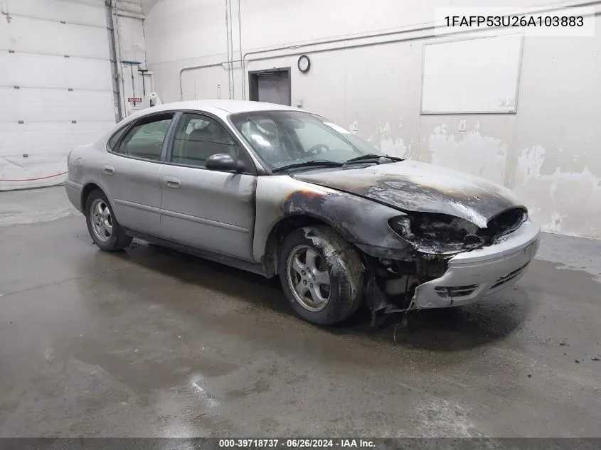 2006 Ford Taurus Se VIN: 1FAFP53U26A103883 Lot: 39718737