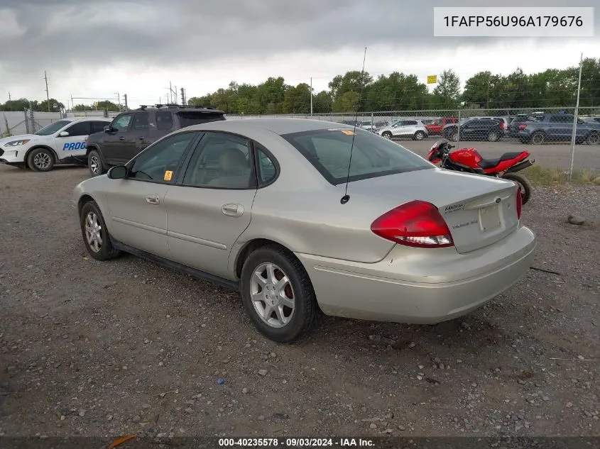 2006 Ford Taurus Sel VIN: 1FAFP56U96A179676 Lot: 40235578