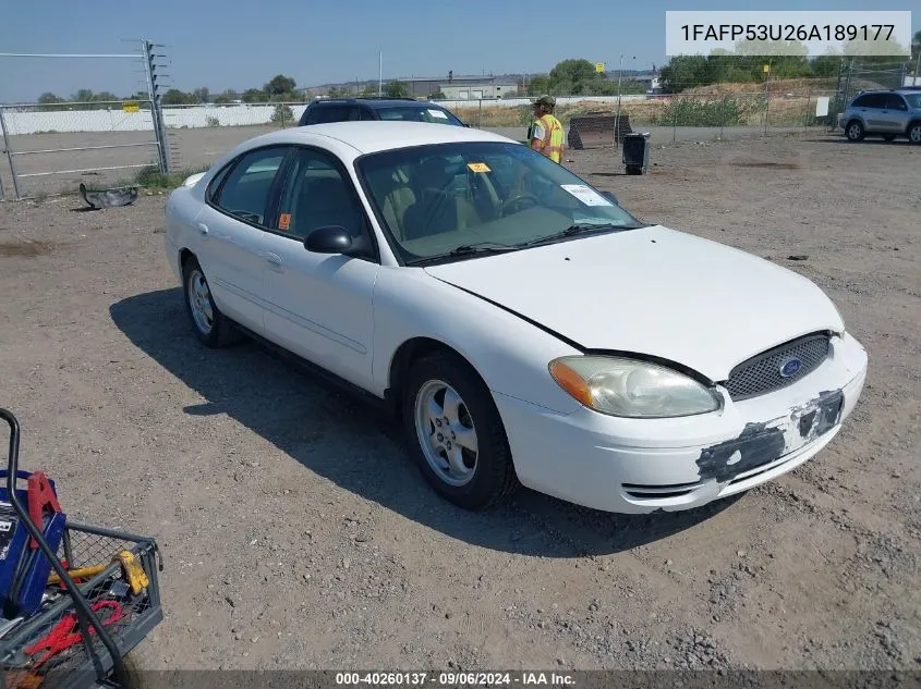 1FAFP53U26A189177 2006 Ford Taurus Se