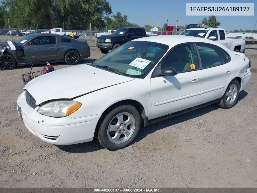 1FAFP53U26A189177 2006 Ford Taurus Se