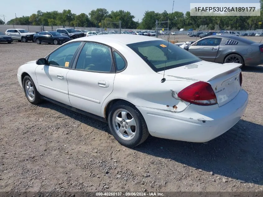 1FAFP53U26A189177 2006 Ford Taurus Se