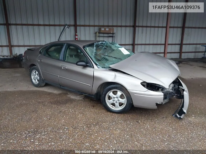 2006 Ford Taurus Se VIN: 1FAFP53U46A109376 Lot: 40288146